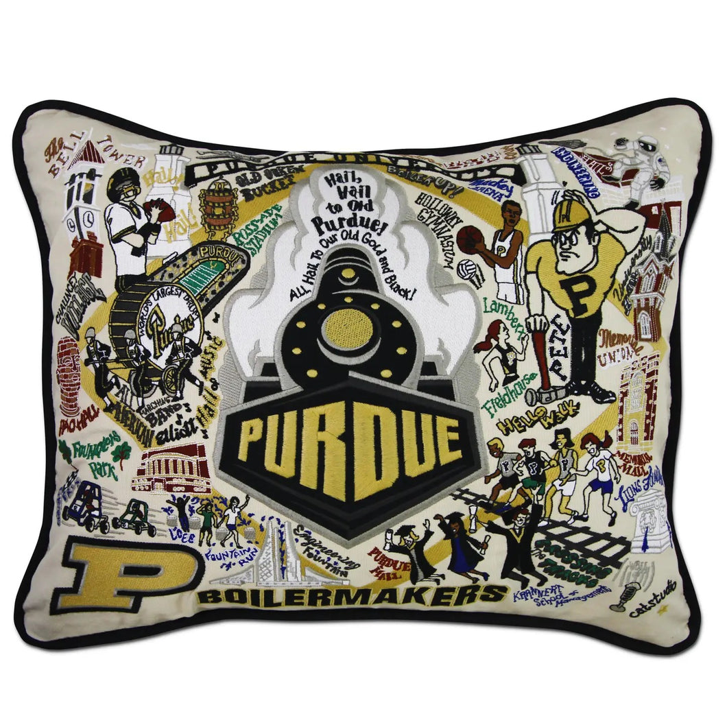 Purdue University Embroidered Pillow - Indie Indie Bang! Bang!