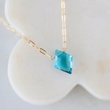 Load image into Gallery viewer, Apatite Pendant Paperclip Necklace - Indie Indie Bang! Bang!