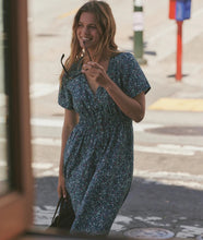 Load image into Gallery viewer, Annika Midi Dress- Deep Aqua Floral - Indie Indie Bang! Bang!