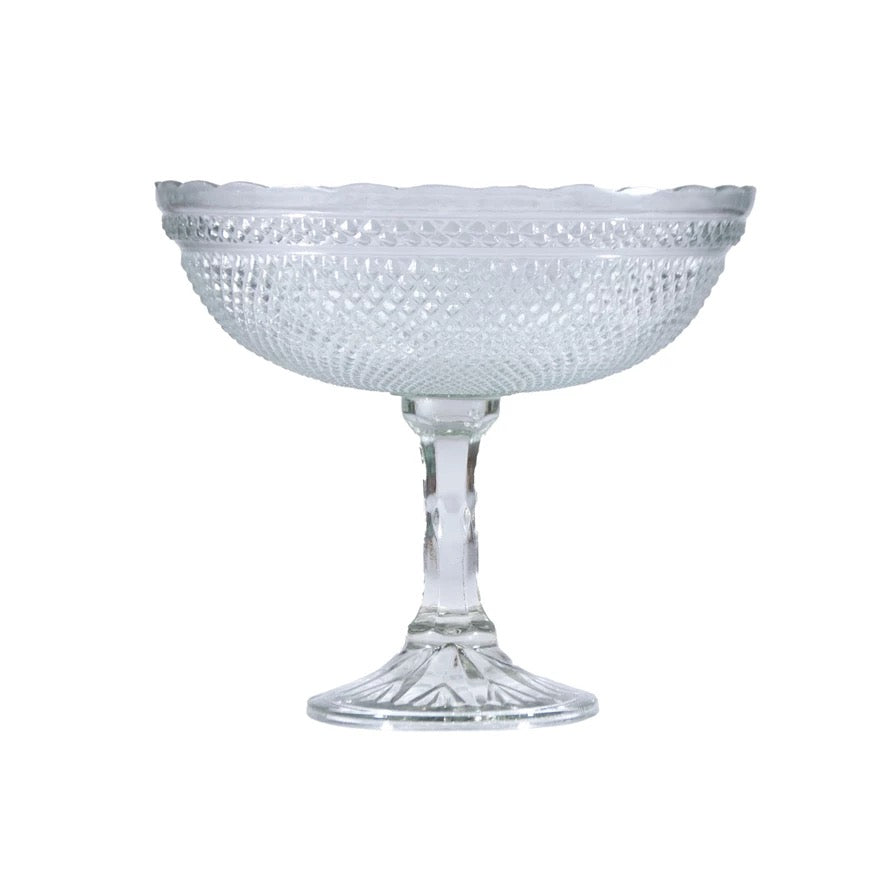 Footed Glass Bowl