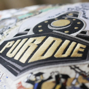 Purdue University Embroidered Pillow - Indie Indie Bang! Bang!