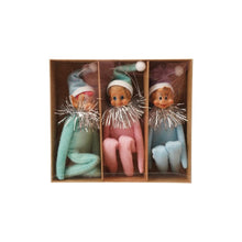 Load image into Gallery viewer, Vintage-Style Elf Ornaments- 3 Pack - Indie Indie Bang! Bang!