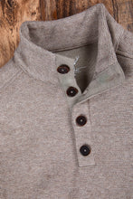 Load image into Gallery viewer, Woven 1/4 Button Pullover w/ Elbow Patch