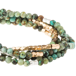 African Turquoise Wrap Bracelet/Necklace - Indie Indie Bang! Bang!