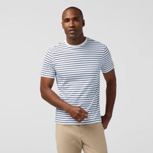 Load image into Gallery viewer, White Navy Stripe Palmer T-Shirt | Mizzen+Main