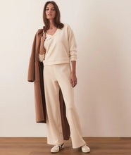 Load image into Gallery viewer, Velour Black Corduroy Wide Leg Pants