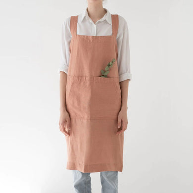 Cafe Creme Linen Pinafore Apron - Indie Indie Bang! Bang!