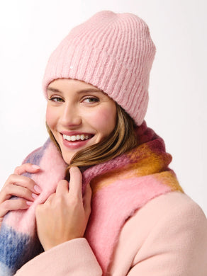 Arya Sparkle Beanie Hat - Ivory or Pink