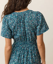 Load image into Gallery viewer, Annika Midi Dress- Deep Aqua Floral - Indie Indie Bang! Bang!