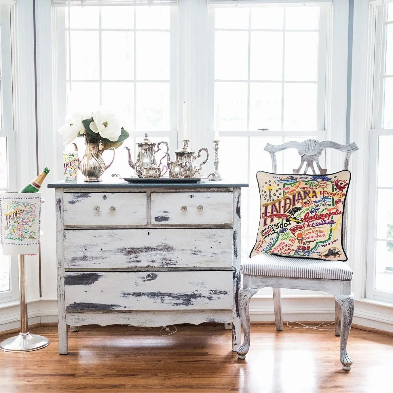 Indiana Hand-Embroidered Pillow - Thumbnail 3