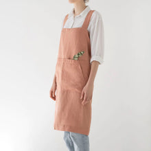 Load image into Gallery viewer, Cafe Creme Linen Pinafore Apron - Indie Indie Bang! Bang!