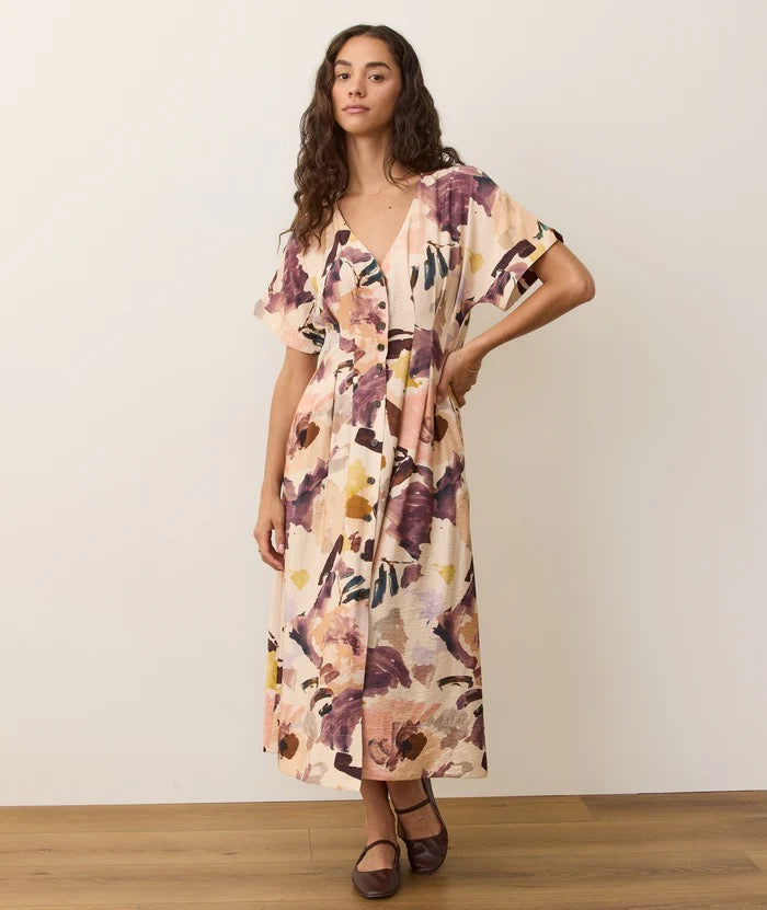 watercolor midi dress Naomi Midi Dress- Watercolor Floral– Indie Indie Bang! Bang!