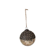 Load image into Gallery viewer, Mercury Glass Ball Ornament with Stars