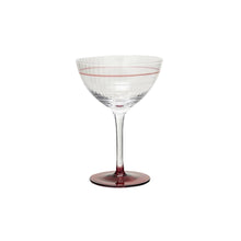 Load image into Gallery viewer, Red &amp; Pink Striped Champagne Glass - Indie Indie Bang! Bang!