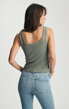 Load image into Gallery viewer, Mavi | Ribbed Square Neck Tank Top- Sage - Indie Indie Bang! Bang!