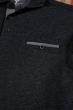 Load image into Gallery viewer, Men's Long Sleeve Basket Knit Polo with Pocket