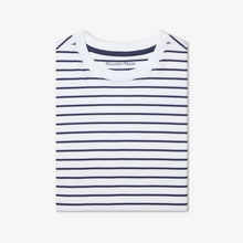 Load image into Gallery viewer, White Navy Stripe Palmer T-Shirt | Mizzen+Main