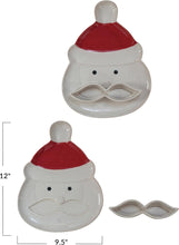 Load image into Gallery viewer, Santa Stoneware Serving Platter with moveable Mustache - Indie Indie Bang! Bang!