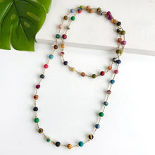 Load image into Gallery viewer, Dotted Kantha Long Necklace - Indie Indie Bang! Bang!