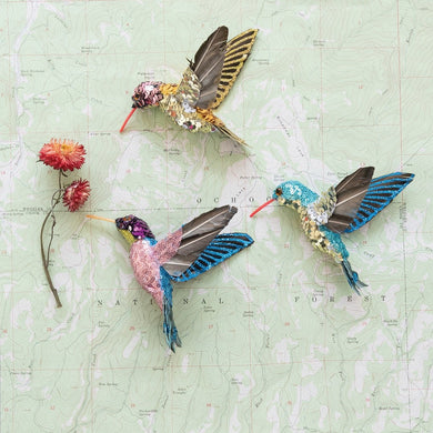 Hummingbird Ornament with Sequins & Glitter, 3 Styles - Indie Indie Bang! Bang!