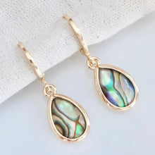 Load image into Gallery viewer, Abalone Huggie Earrings - Indie Indie Bang! Bang!