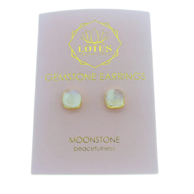 White Moonstone Earrings - Indie Indie Bang! Bang!