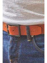 Load image into Gallery viewer, Light Brown Leather Belt - Smooth Effect