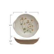 Load image into Gallery viewer, Hand-Painted Wildflower Stoneware Plate - Indie Indie Bang! Bang!