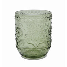 Load image into Gallery viewer, Green Embossed Drinking Glass - Indie Indie Bang! Bang!