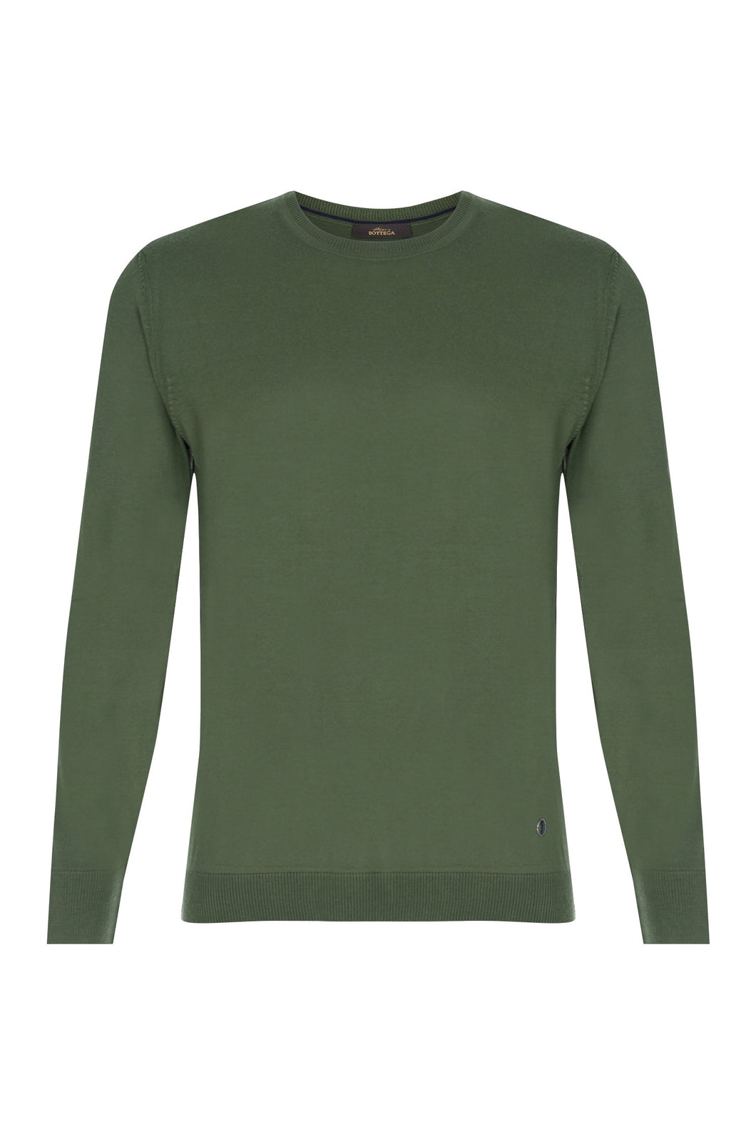 Crew Neck Merino Wool Sweater -Forest Green - Indie Indie Bang! Bang!