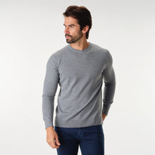 Load image into Gallery viewer, Crew Neck Sweater in 100% Merino Wool - Charcoal - Indie Indie Bang! Bang!