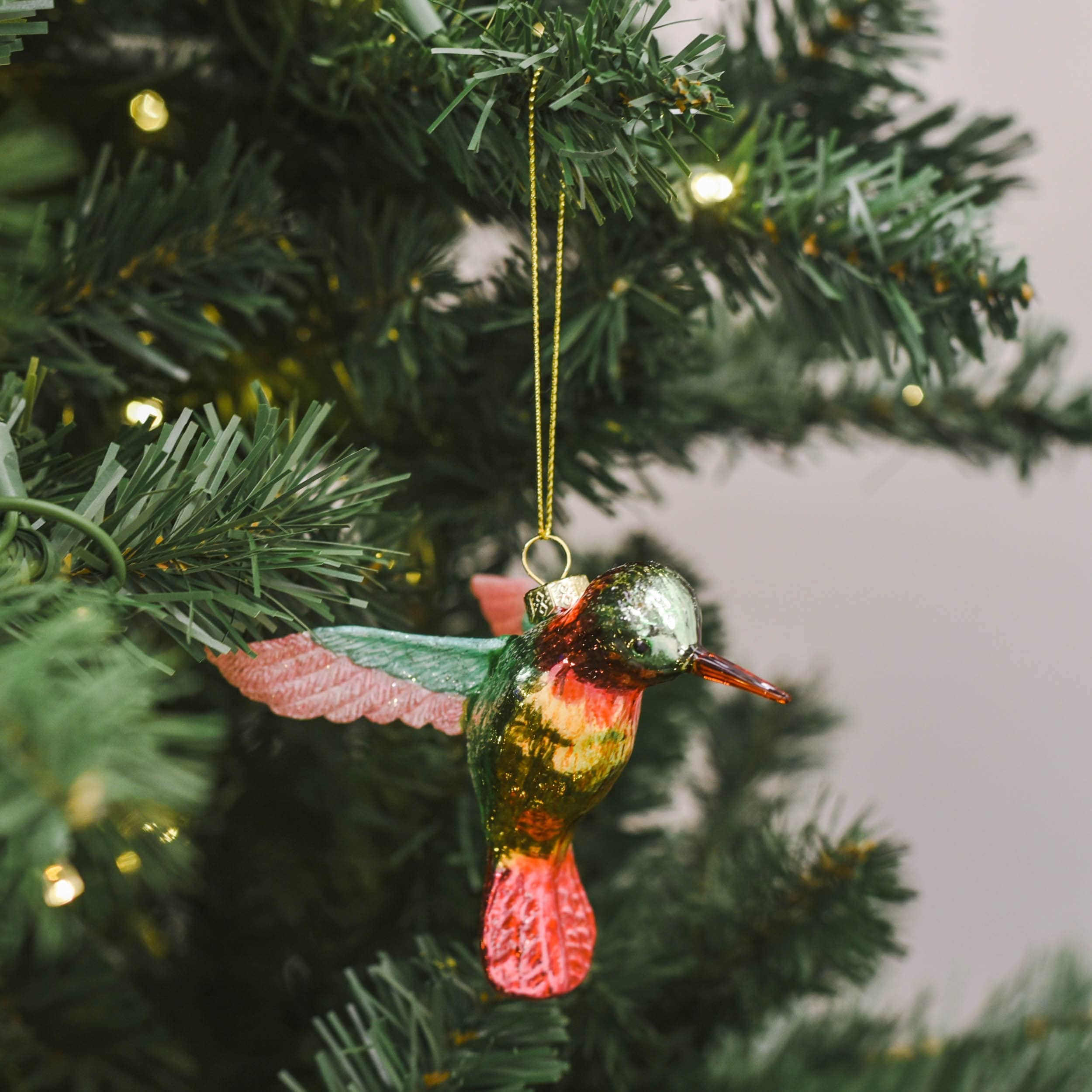 Hand-Painted Glass Santa Moon Ornament - Thumbnail 4