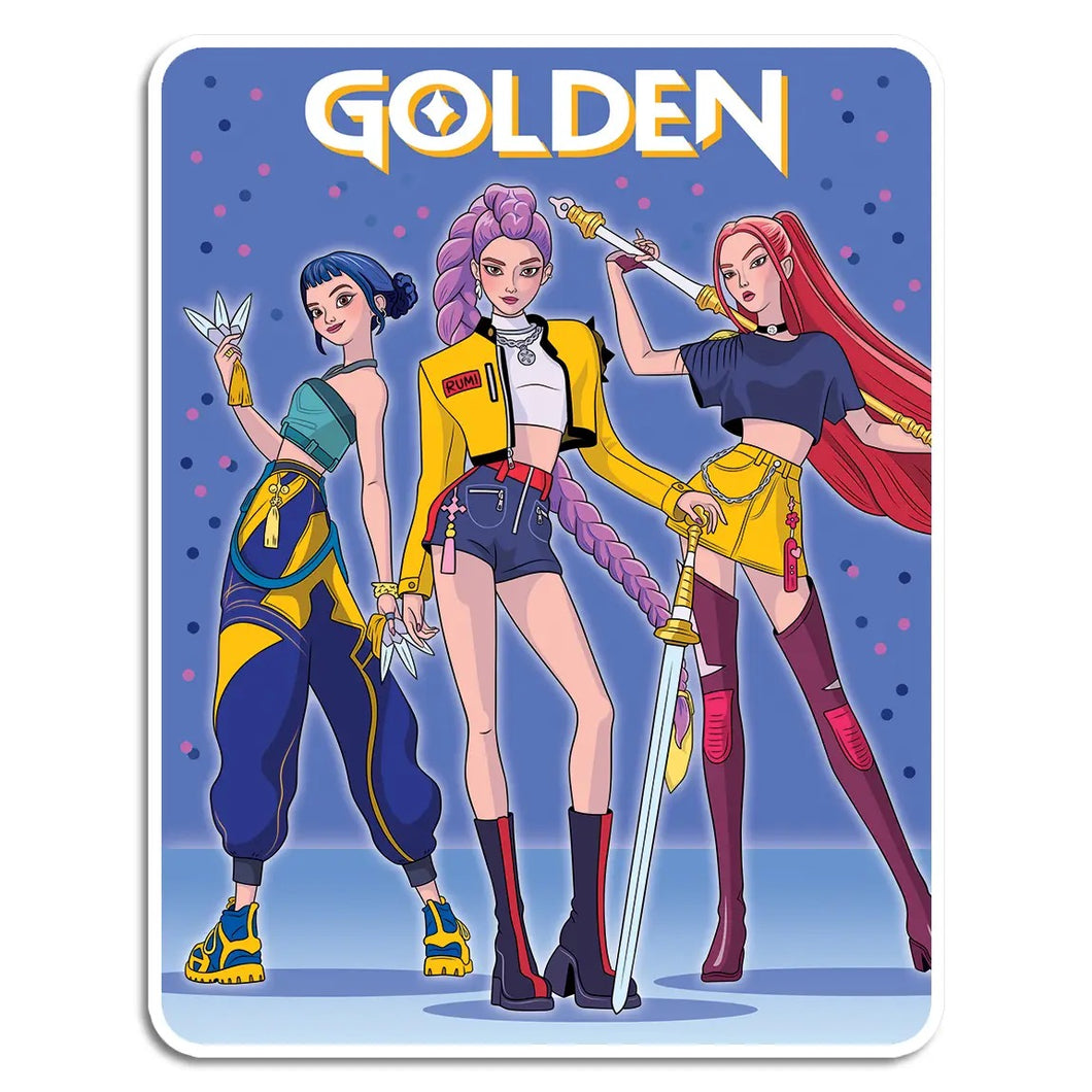 K-Pop Dh Golden Die Cut Sticker