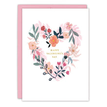 Load image into Gallery viewer, Floral Heart Valentine's Day Card - Indie Indie Bang! Bang!