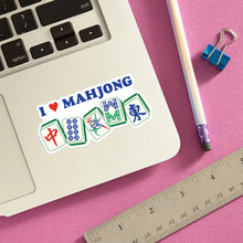 Load image into Gallery viewer, I Heart Mahjong - Die Cut Sticker - Indie Indie Bang! Bang!