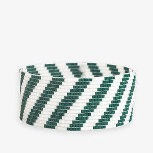 Kenzie Game Day Stretch Bracelet - Green and White - Indie Indie Bang! Bang!