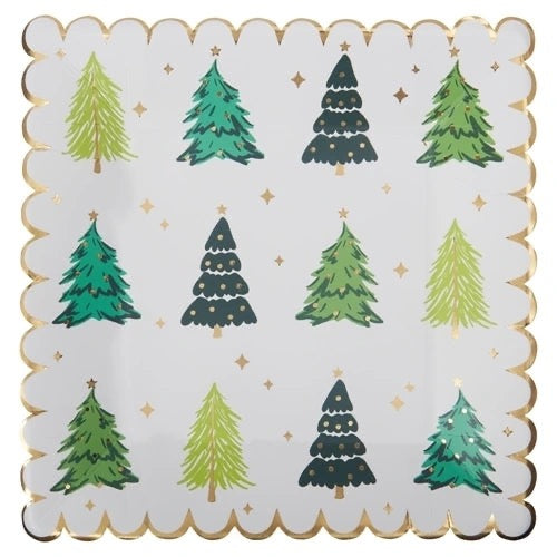 Holiday Tree Dinner Paper Plates - Indie Indie Bang! Bang!