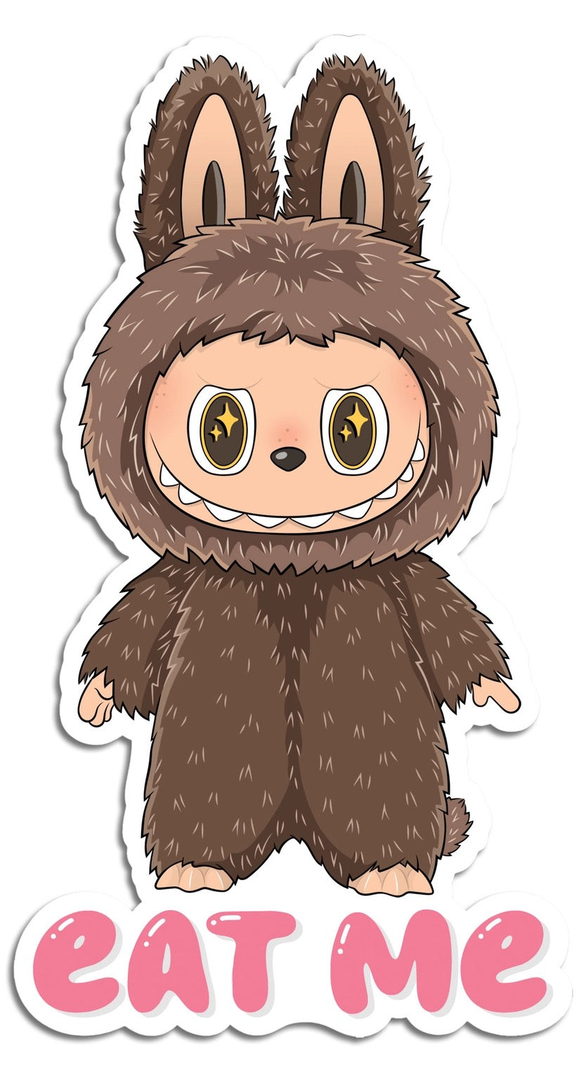 Labubu. Eat Me Die Cut Sticker - Indie Indie Bang! Bang!