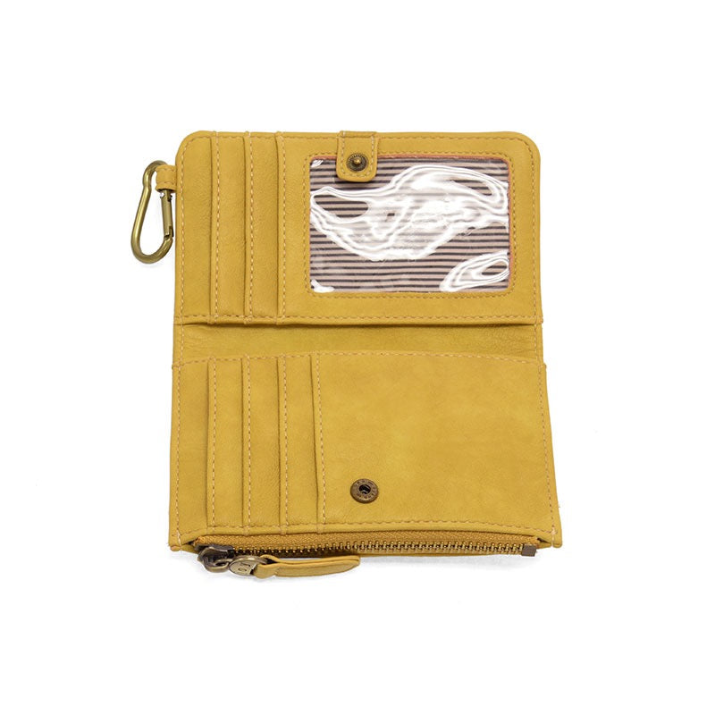 Bobbie Bifold Wallet With Carabiner Mustard - Indie Indie Bang! Bang!