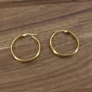 Gold Hoop Earrings - Indie Indie Bang! Bang!