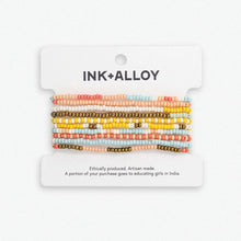 Load image into Gallery viewer, Sage Mixed Patterns Beaded 10 Strand Stretch Bracelet Set Amalfi - Indie Indie Bang! Bang!