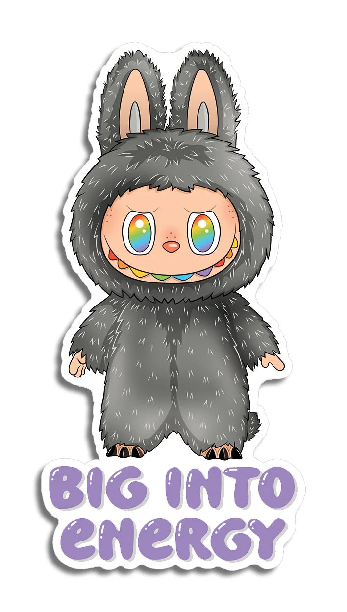 Labubu. Big Into Energy Die Cut Sticker– Indie Indie Bang! Bang!
