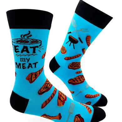 Eat My Meat Men's Crew Socks - Indie Indie Bang! Bang!