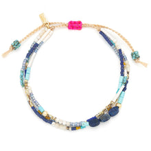 Load image into Gallery viewer, Mixed Media Bracelet - Truth/Lapis/Gold - Indie Indie Bang! Bang!