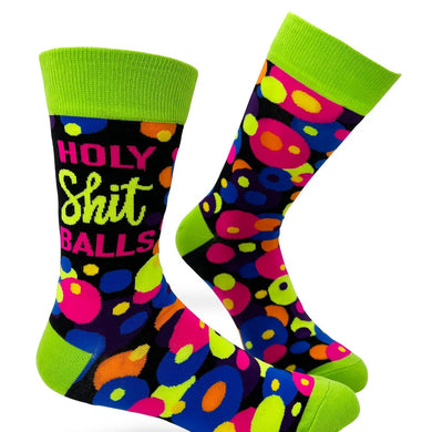 Holy Shit Balls Men's Crew Socks - Indie Indie Bang! Bang!