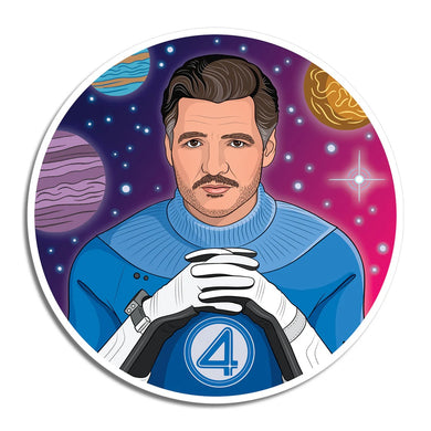 Pedro Pascal Mister Fantastic Die Cut Sticker - Indie Indie Bang! Bang!