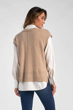Load image into Gallery viewer, Essex Sweater Vest Shirt In Taupe - Indie Indie Bang! Bang!