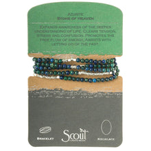 Load image into Gallery viewer, Azurite Stone Wrap Bracelet/Necklace - Indie Indie Bang! Bang!