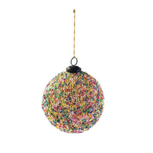 Load image into Gallery viewer, Recycled  Multi Color Ball Ornament w/ Sequins - Indie Indie Bang! Bang!