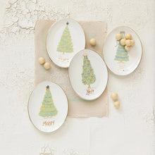 Load image into Gallery viewer, Oval Stoneware Dish with Christmas Tree, Word, 4 Styles - Indie Indie Bang! Bang!